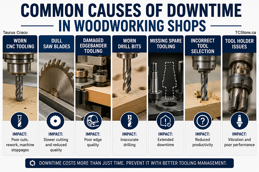 Common Causes of Downtime in Woodworking Shops