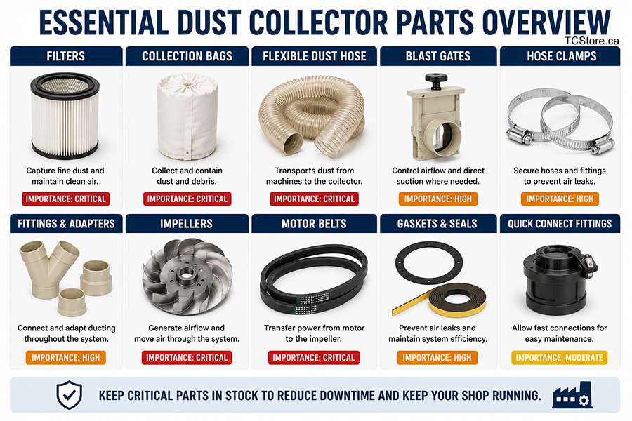 Essential Dust Collector Parts Overview Essential Dust Collector Parts Overview