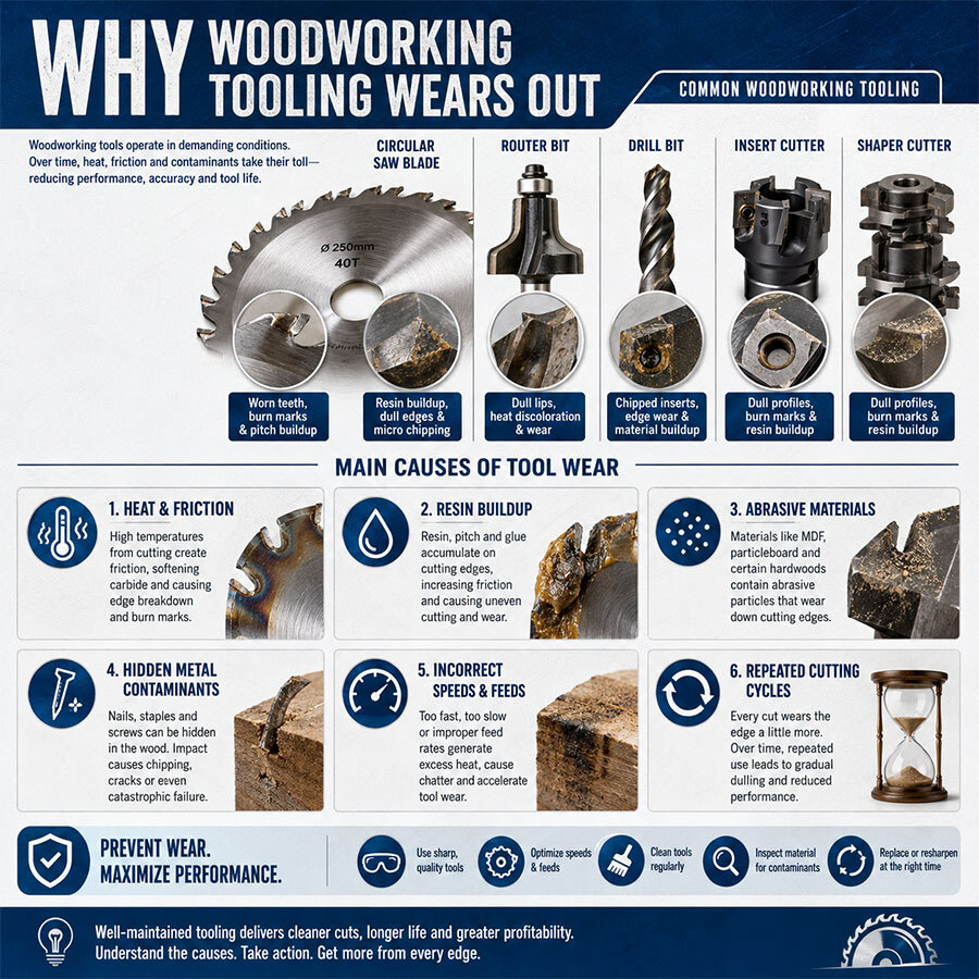 Why Woodworking Tooling Wears Out Why Woodworking Tooling Wears Out