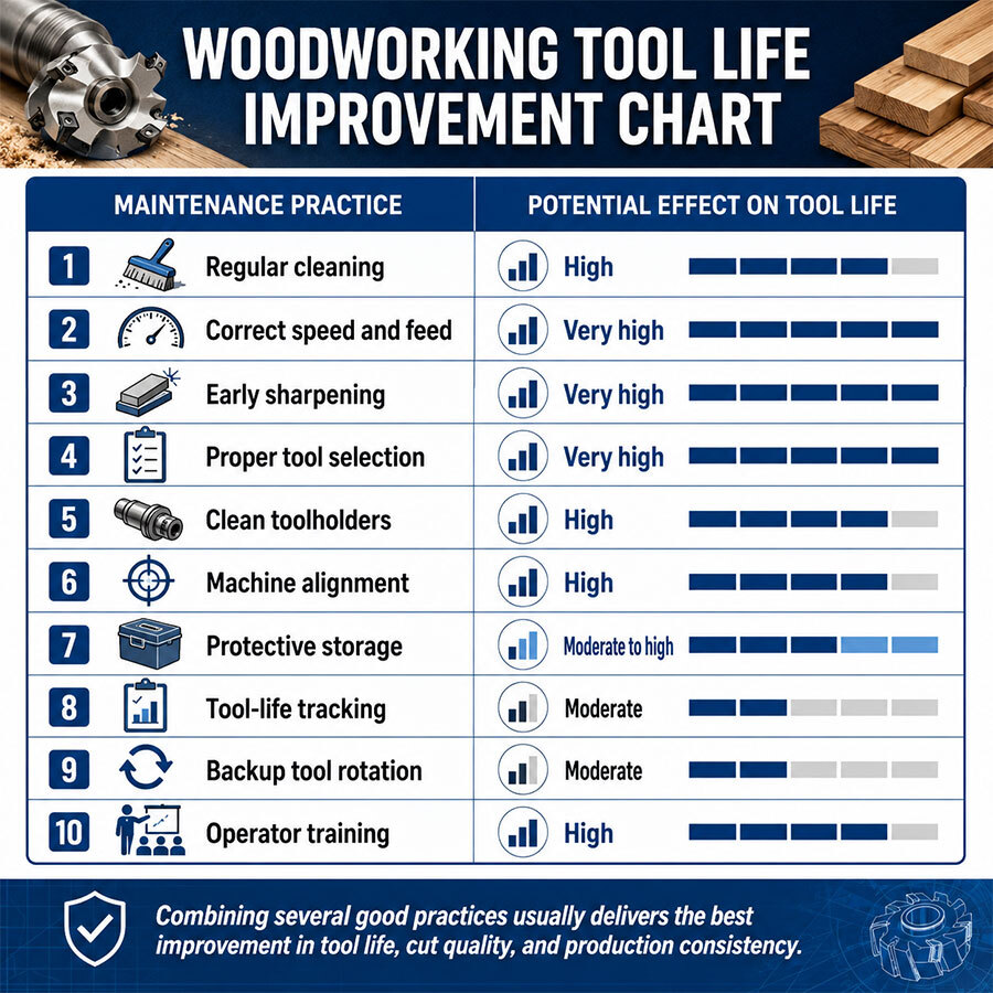 Woodworking Tool Life Improvement Chart Woodworking Tool Life Improvement Chart
