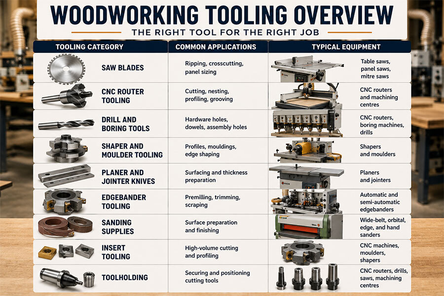 Woodworking tooling overview Woodworking tooling overview